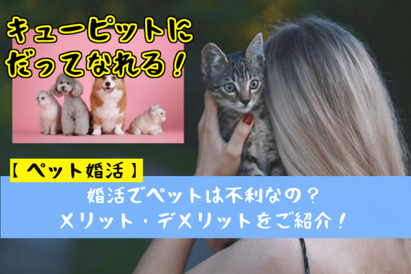 【ペット婚活】婚活でペットは不利なの？メリット・デメリットをご紹介！