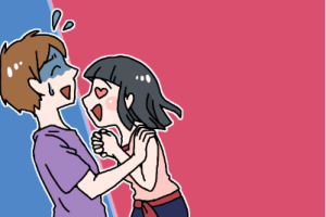 彼女に圧倒される彼氏