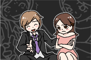 結婚相談所　ホストと強い態度の女客