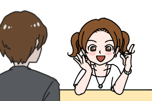 結婚相談所　笑顔の女の子
