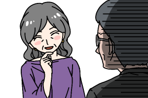 結婚相談所 客と話すスナックのママ