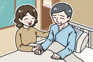 結婚相談所 急病のパートナーを介護する女性
